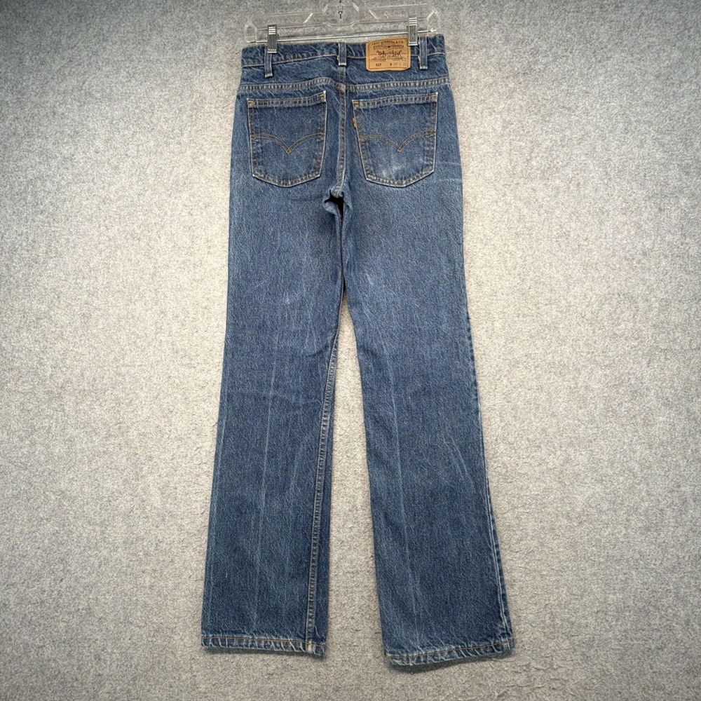 Vintage Levis 517 Orange Tab Mens 30x32 (Fits 28x31) Dark Wash Boot Made in USA